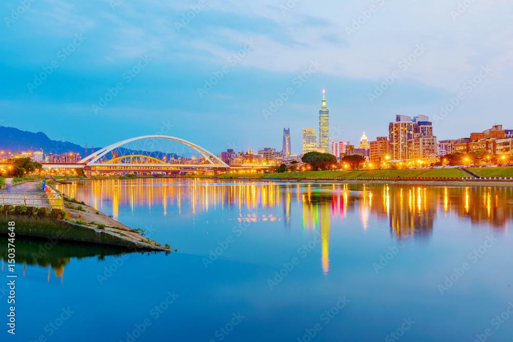 View of Keelung river and Taipei city