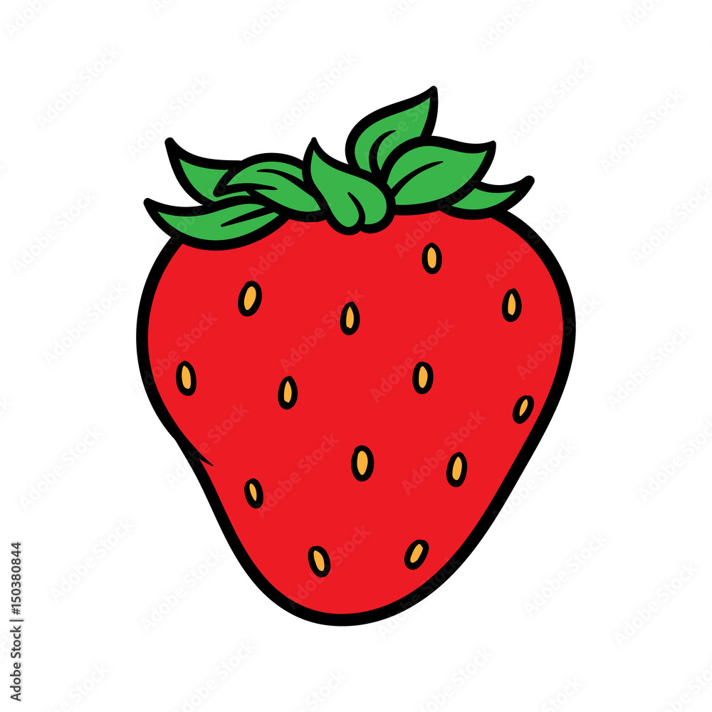 Cartoon Strawberry Vector Illustration Cartoon Strawberry Vector Illustration