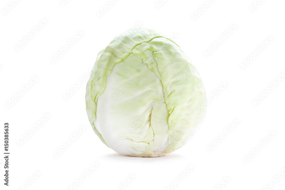 small light cabbage isolated on white background small light cabbage isolated on white background