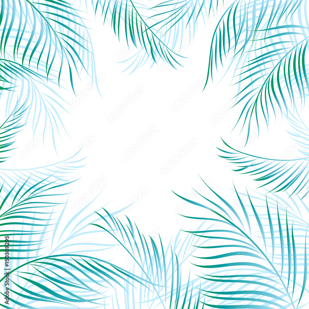 Obraz premium Tropical palm leaves background