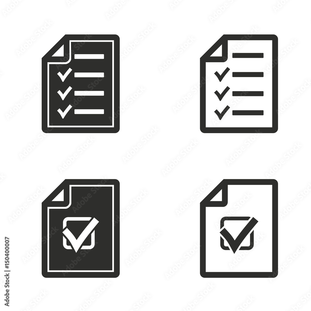 Checklist icon set. Checklist icon set.