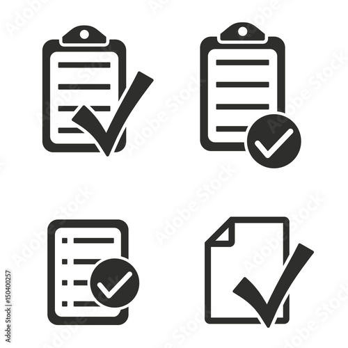 Checklist icon set.