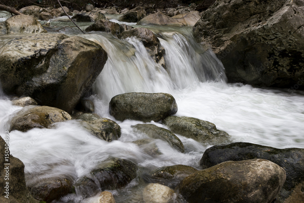 river gorge detail in matese park