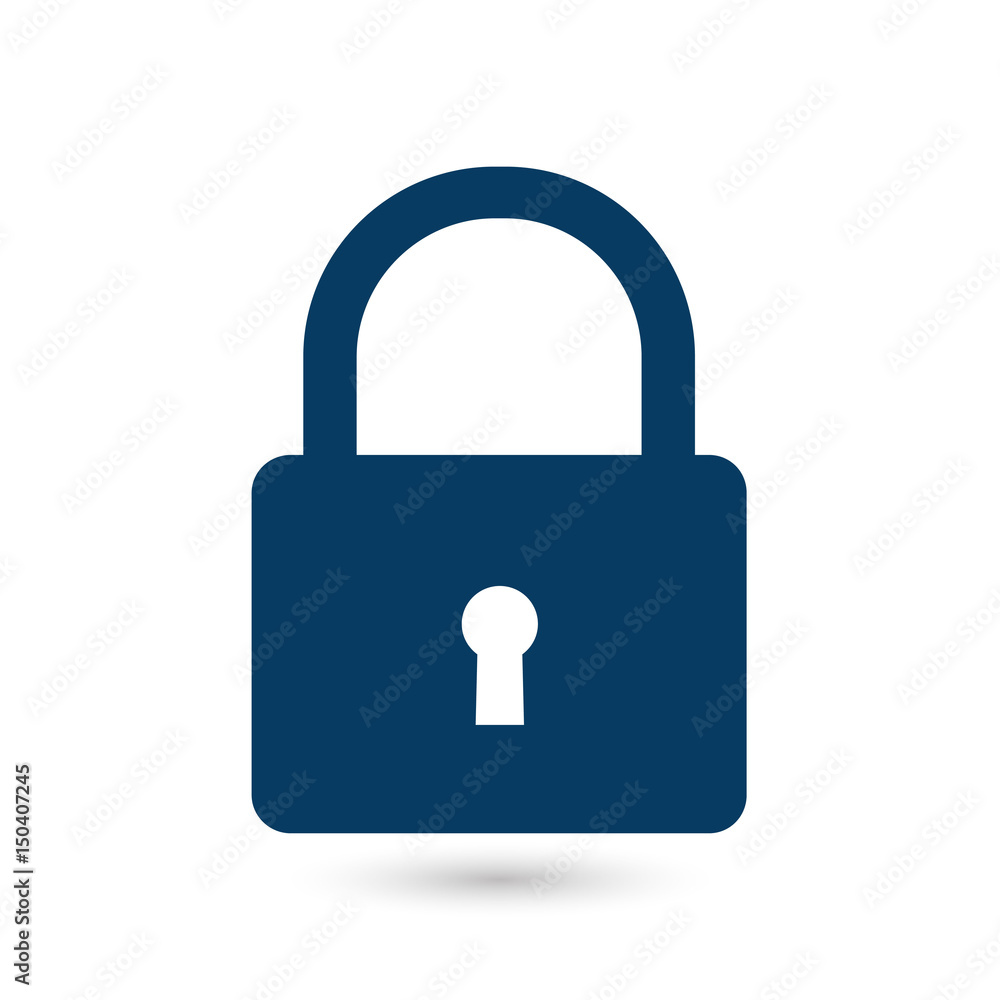 Lock icon. User login or authenticate icon. Flat design style. Lock icon. User login or authenticate icon. Flat design style.