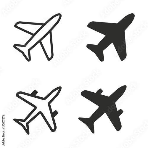 Airplane icon set.