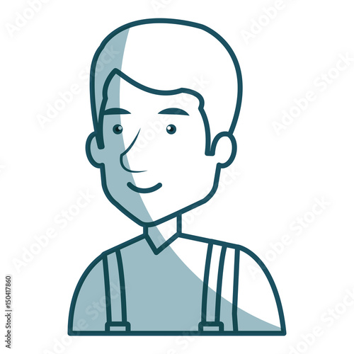 young man avatar character vector illustration design