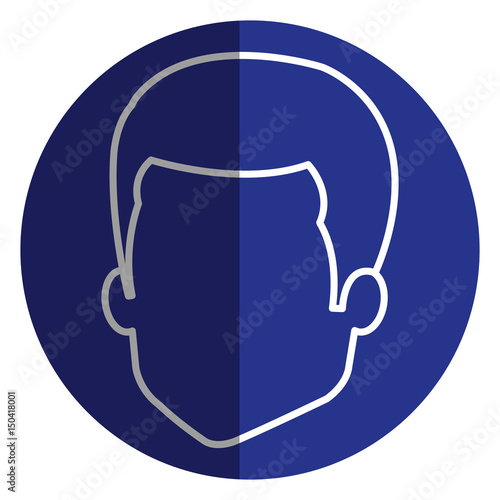 young man avatar character vector illustration design