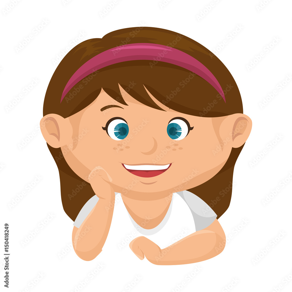 cute little girl character vector illustration design cute little girl character vector illustration design