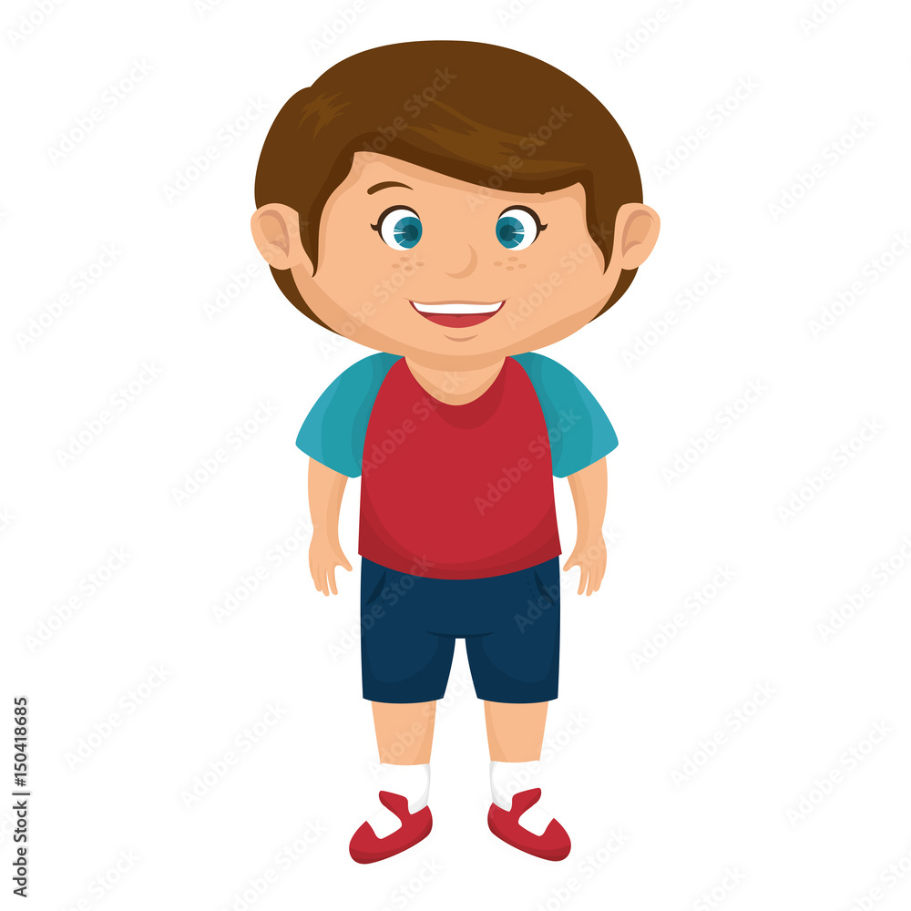 happy little boy character vector illustration design happy little boy character vector illustration design