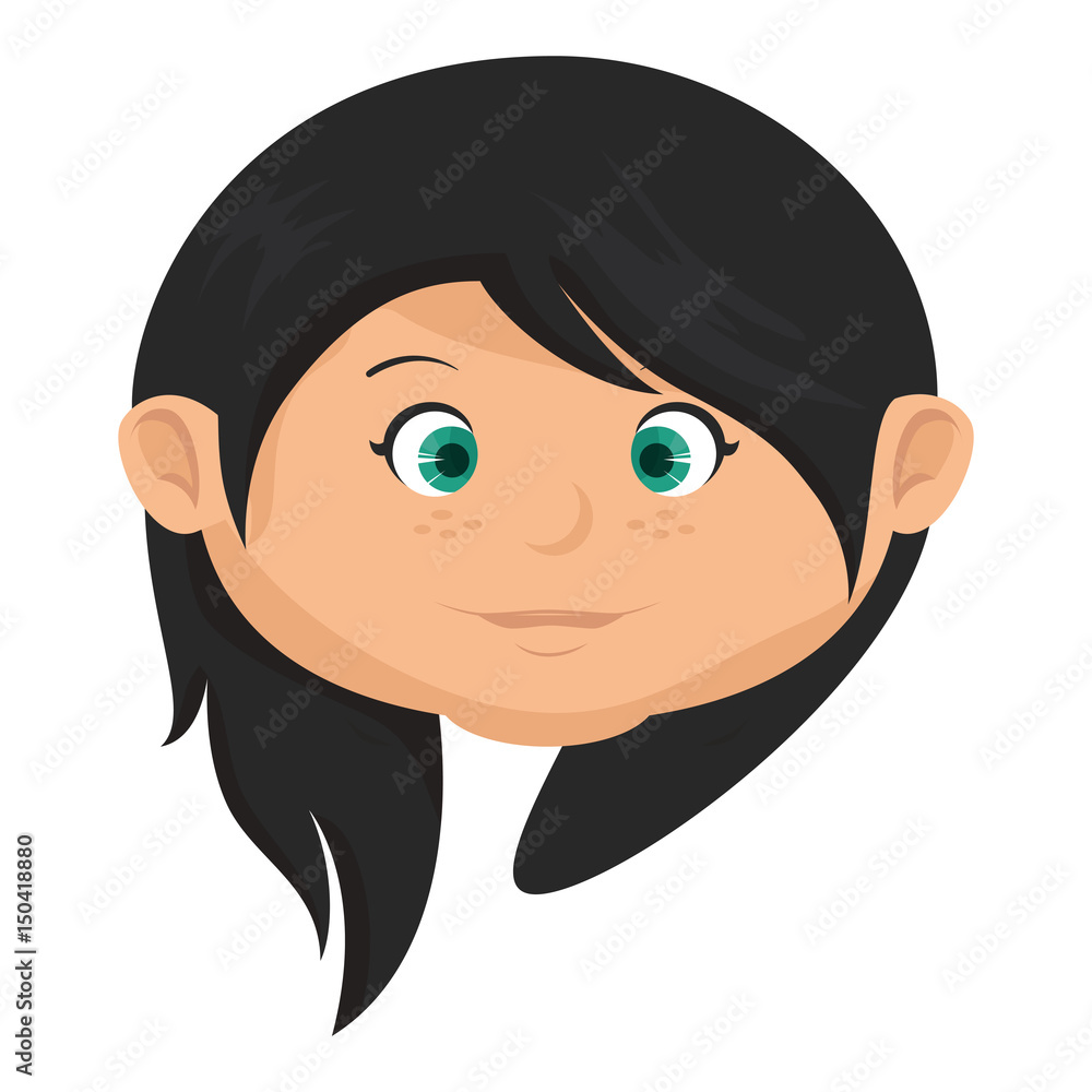 cute little girl character vector illustration design cute little girl character vector illustration design