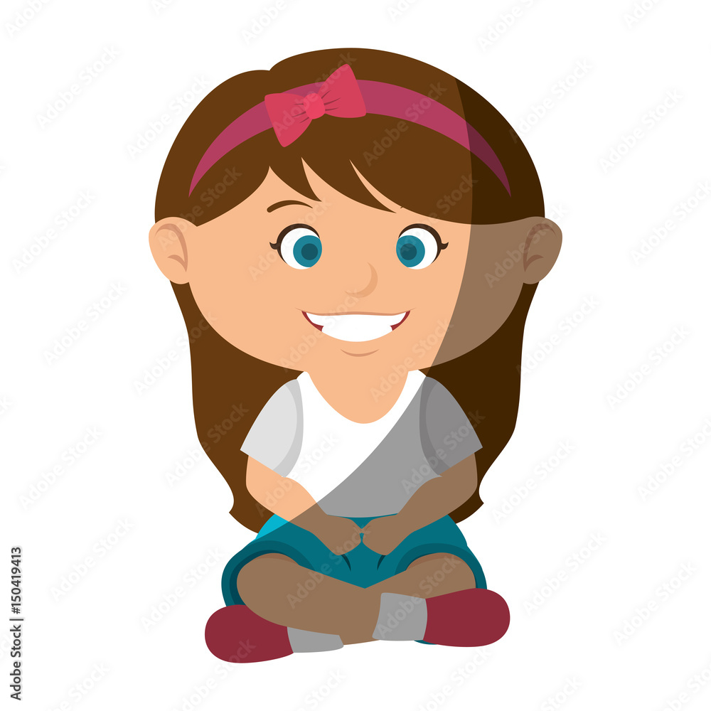 cute little girl character vector illustration design cute little girl character vector illustration design