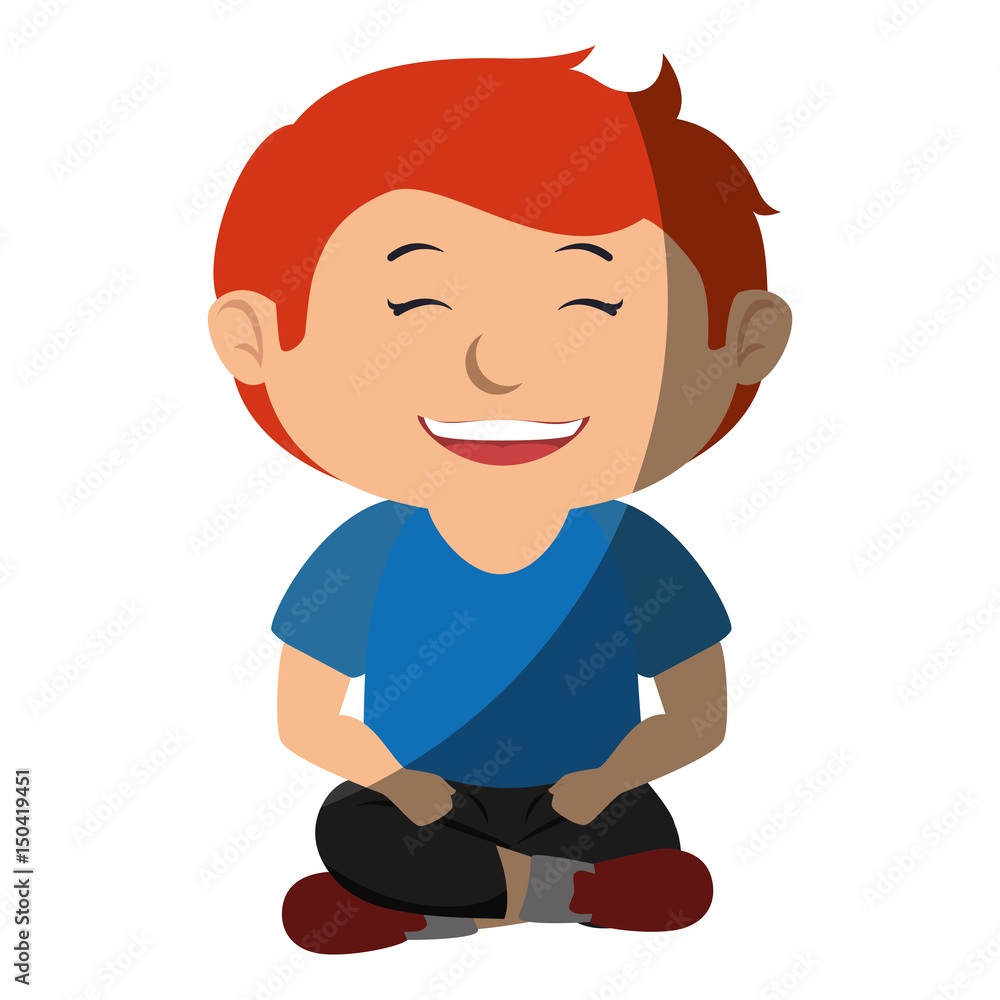 happy little boy character vector illustration design happy little boy character vector illustration design