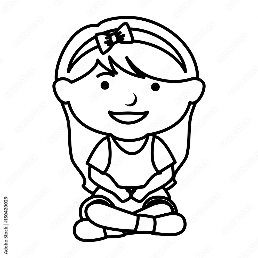 cute little girl character vector illustration design cute little girl character vector illustration design
