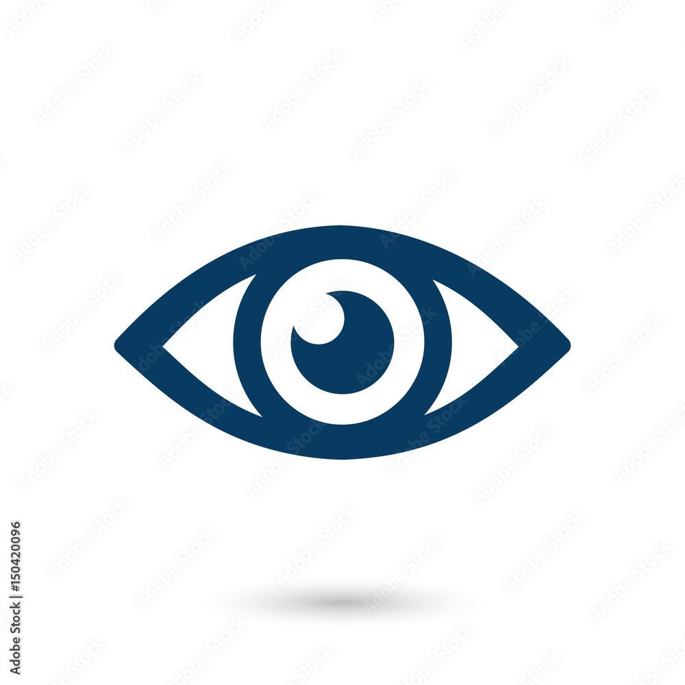 Eye icon. Monitoring and surveillance system. Flat design style. Eye icon. Monitoring and surveillance system. Flat design style.