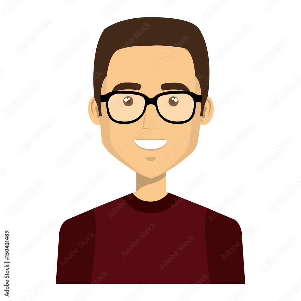 young man casual avatar with glasses vector illustration design young man casual avatar with glasses vector illustration design
