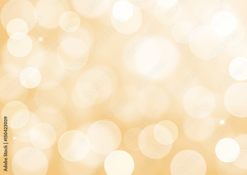 Abstract illustration bokeh light on golden background Abstract illustration bokeh light on golden background
