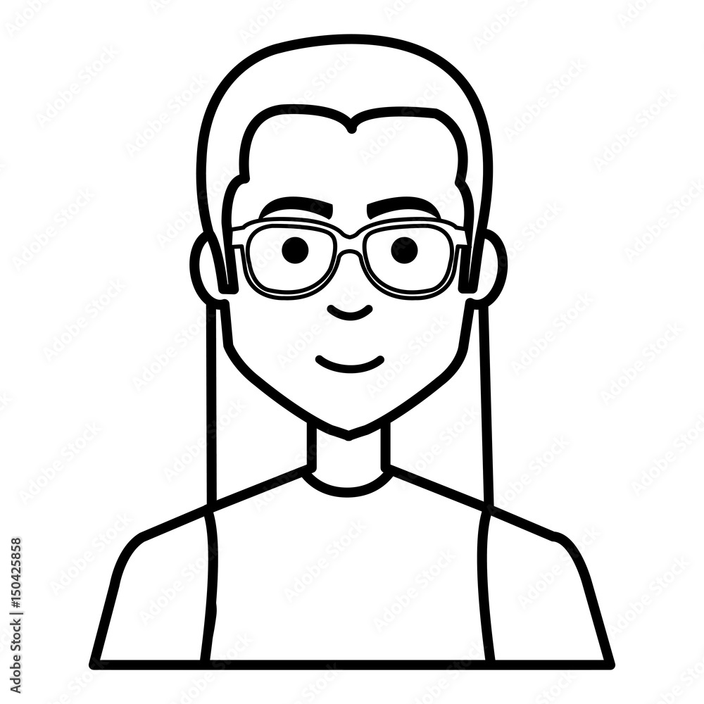 young man casual avatar with glasses vector illustration design young man casual avatar with glasses vector illustration design