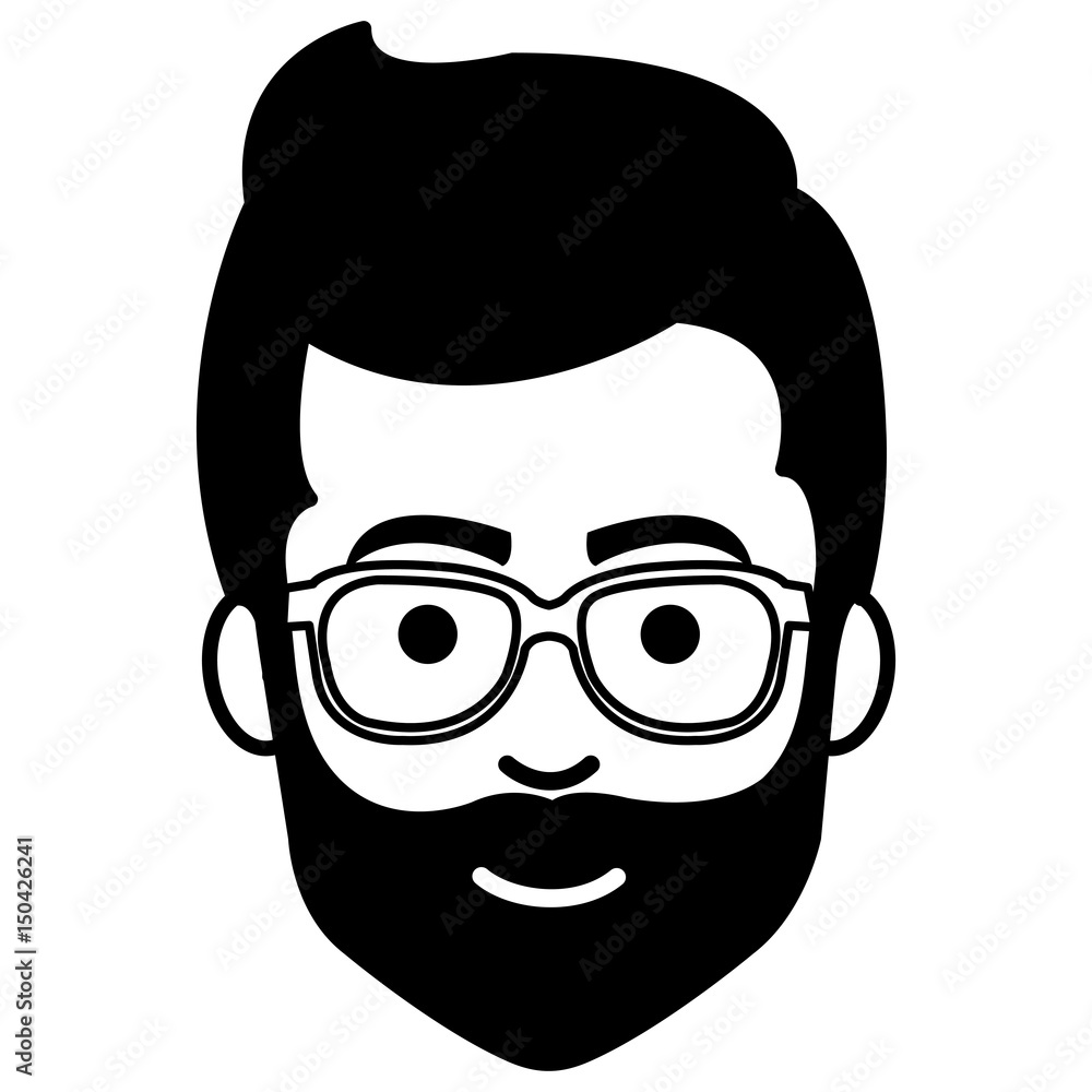 young man casual avatar with glasses vector illustration design young man casual avatar with glasses vector illustration design