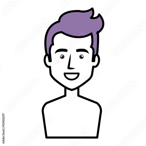 young woman shirtless avatar character vector illustration design