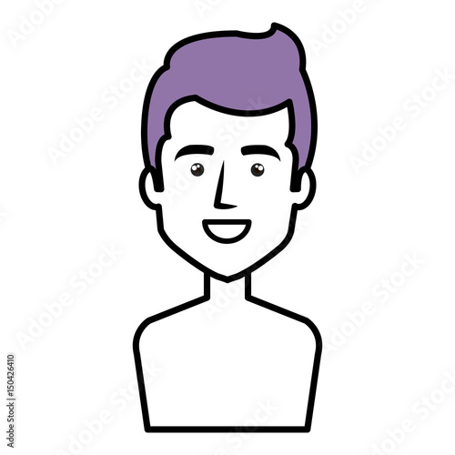 young woman shirtless avatar character vector illustration design