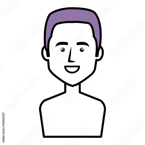 young woman shirtless avatar character vector illustration design