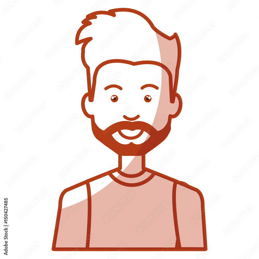 young man casual avatar vector illustration design