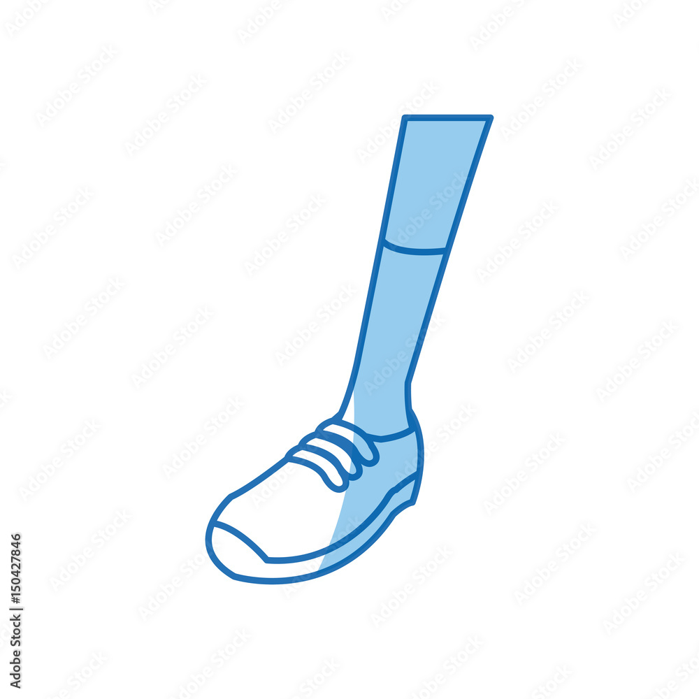 human leg sport shoe fitness image vector illustration human leg sport shoe fitness image vector illustration