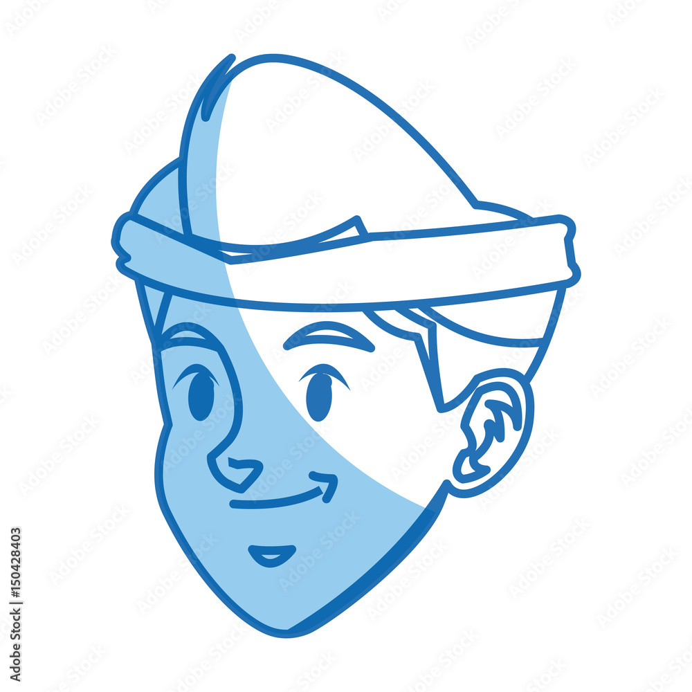 character head boy sport style image vector illustration character head boy sport style image vector illustration