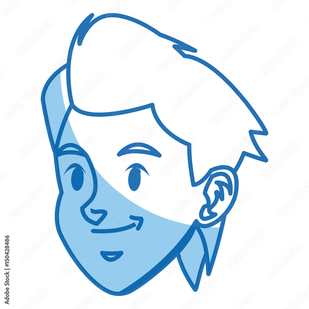 Fototapeta premium character head boy sport style image vector illustration