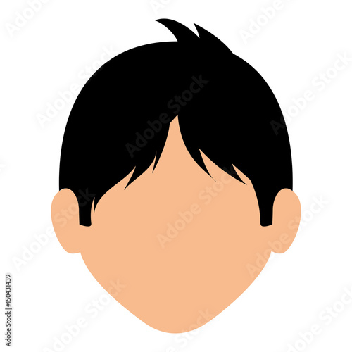 young man avatar character vector illustration design