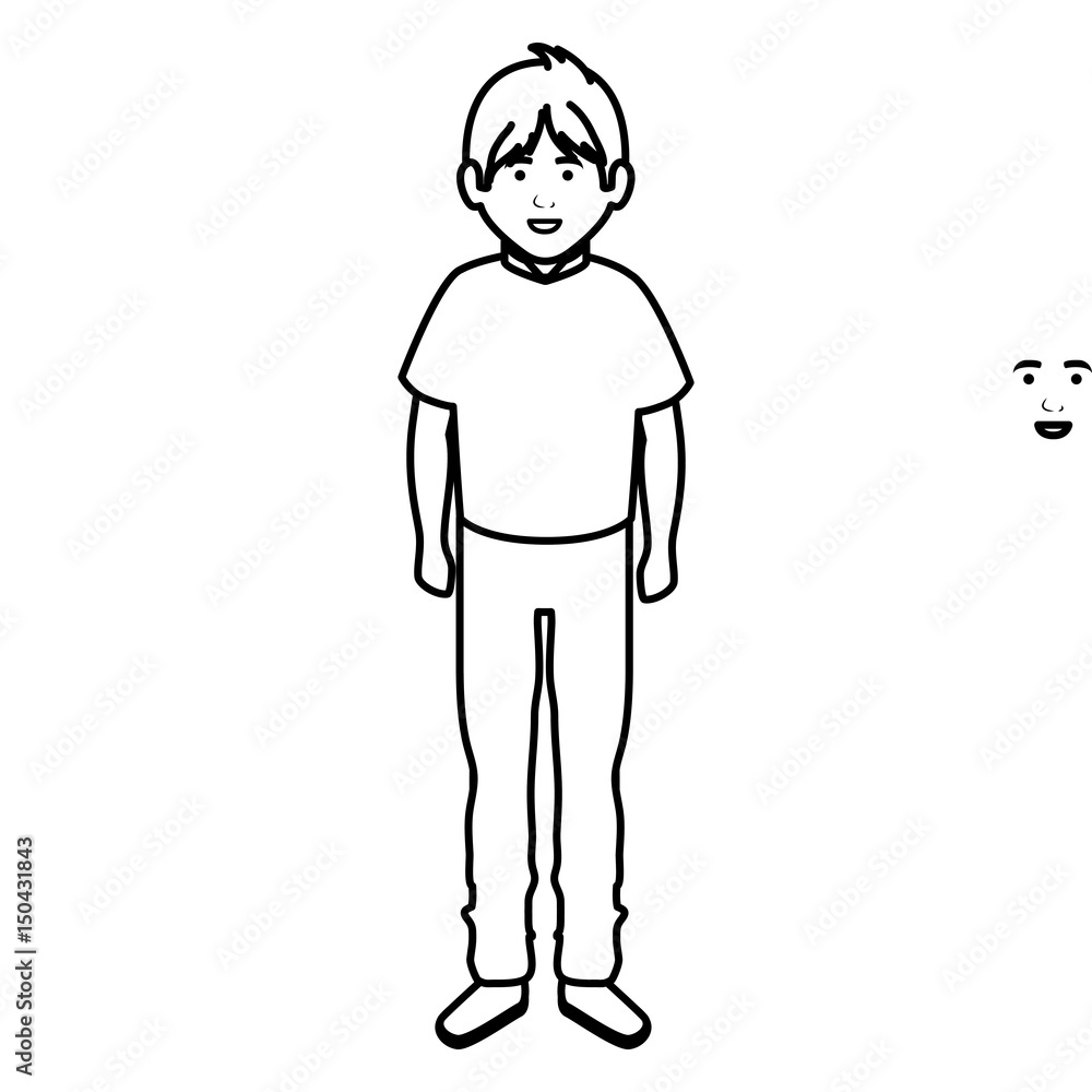 young man avatar character vector illustration design young man avatar character vector illustration design