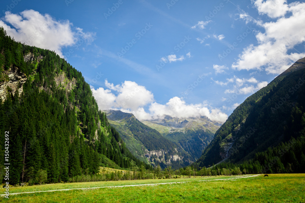 mountains in the national park Hohe Tauern in Alps in Austria. Backgrounds