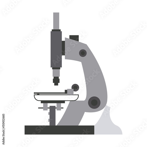 microscope equipment discovery analyzing science vector illustration