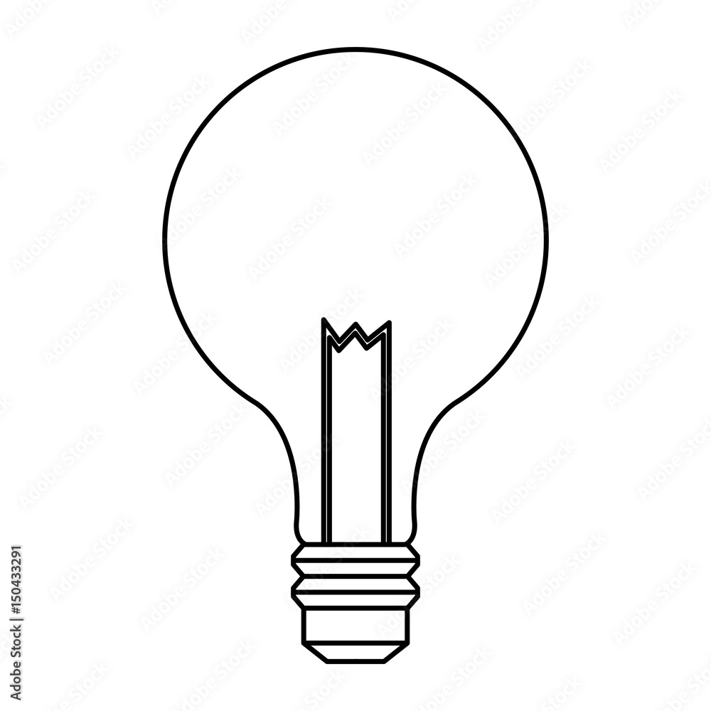 bulb light electric innovation science line vector illustration bulb light electric innovation science line vector illustration