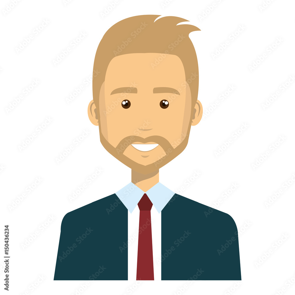 businessman avatar character icon vector illustration design