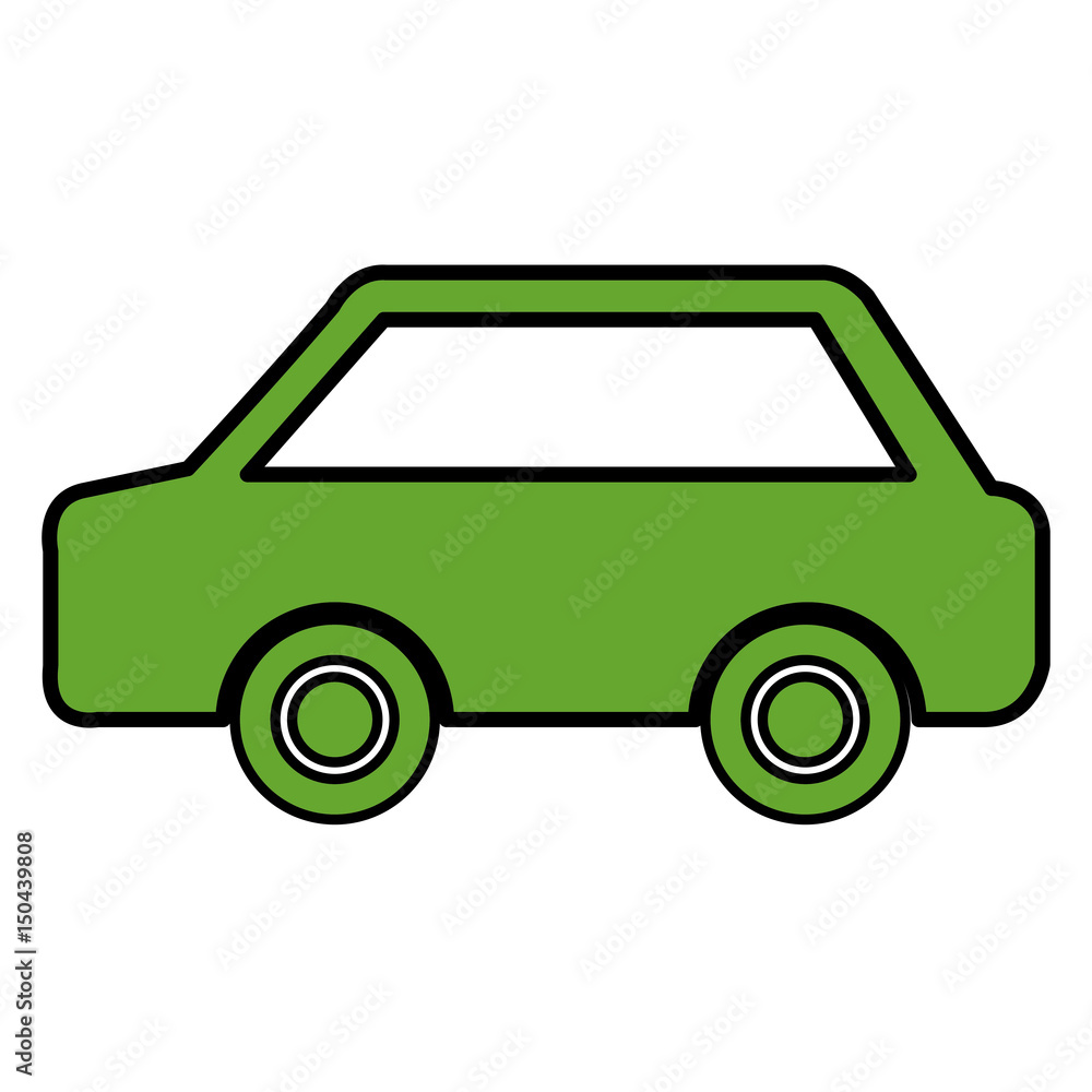 green car ecology symbol vector illustration design