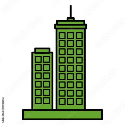 green city buildings icon vector illustration design