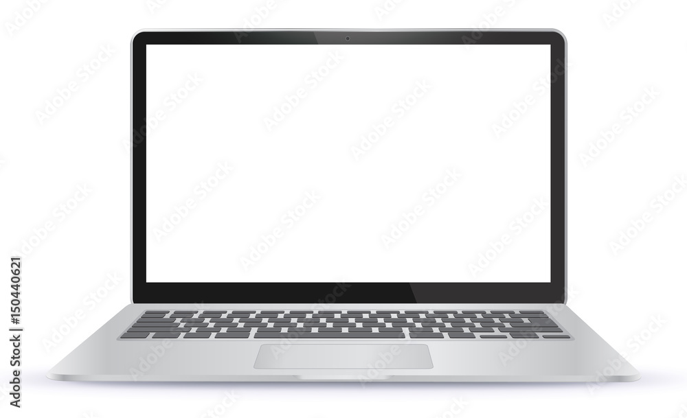 Laptop Computer With Blank Screen Isolated On White Background
Laptop Computer With Blank Screen Isolated On White Background