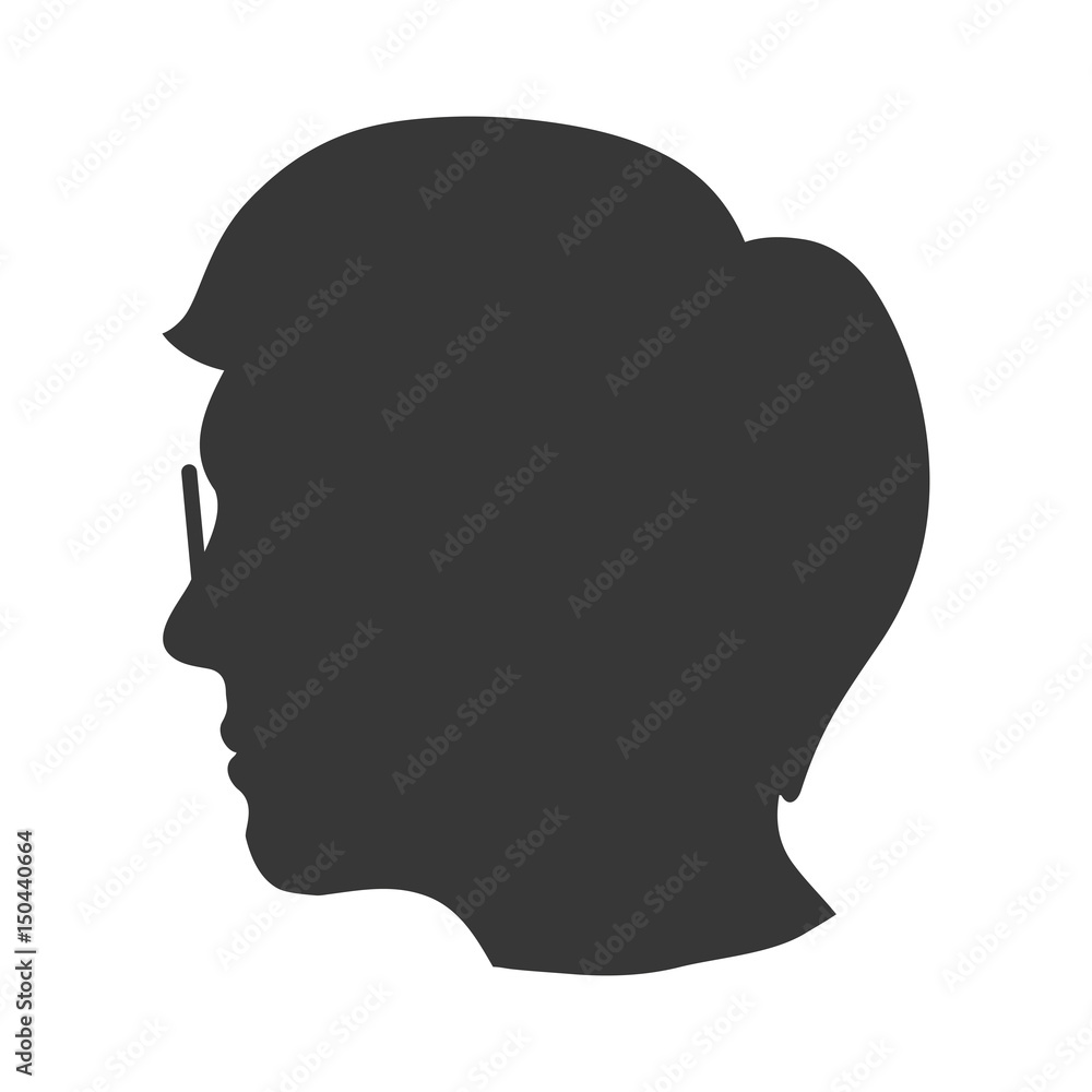 Male head silhouette icon vector illustration graphic design Male head silhouette icon vector illustration graphic design