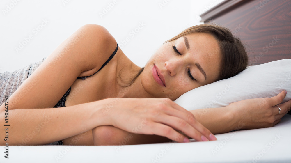 portrait woman sleeping