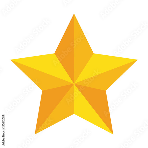 trophy star isolated icon vector illustration design