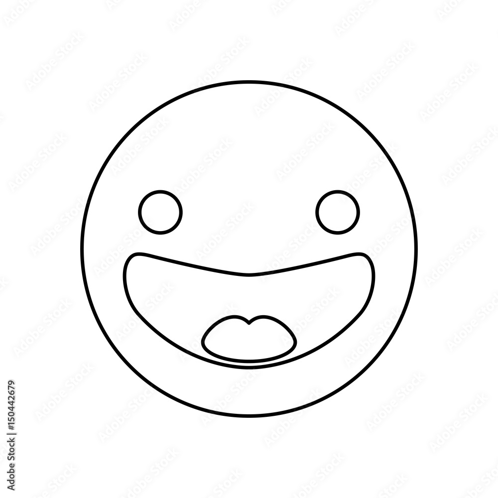 Obraz premium Smile emoticon symbol icon vector illustration graphic design