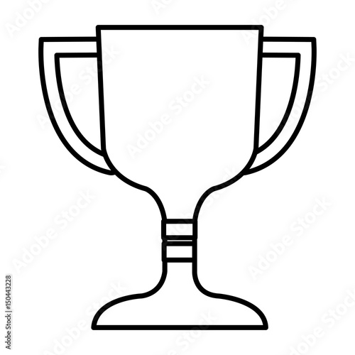trophy cup isolated icon vector illustration design