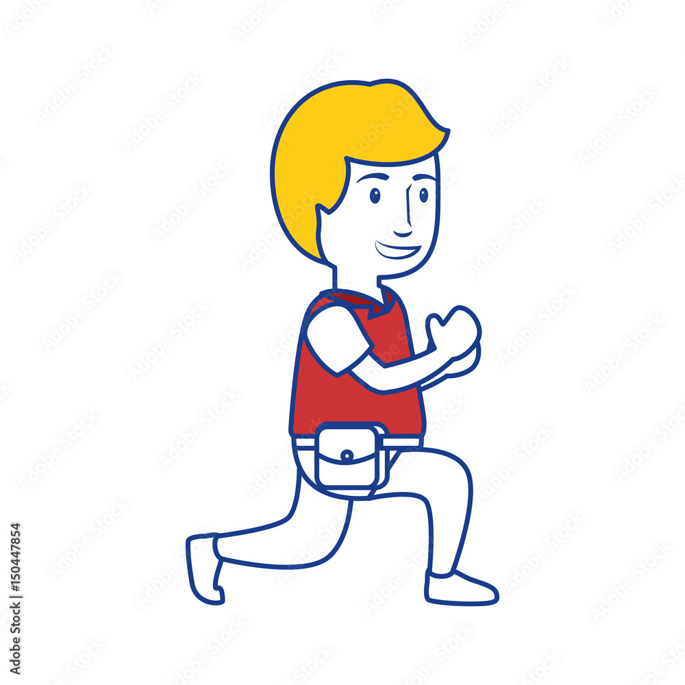 man cartoon icon over white background. colorful design. vector illustraiton man cartoon icon over white background. colorful design. vector illustraiton