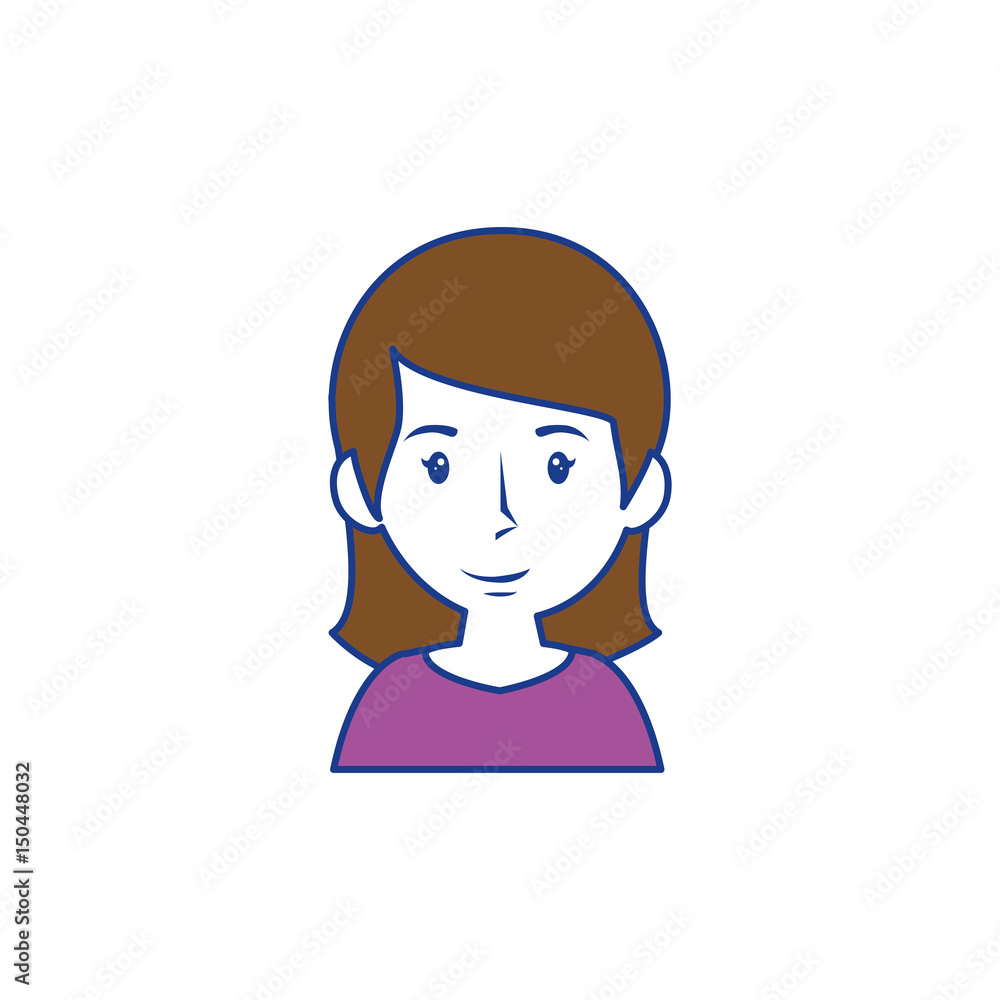 happy woman cartoon icon over white background. colorful design. vector illustration happy woman cartoon icon over white background. colorful design. vector illustration
