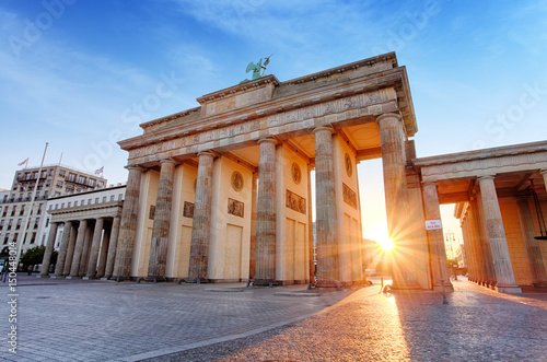 Berlin - Brandenburg Gate at sunrise  Germany