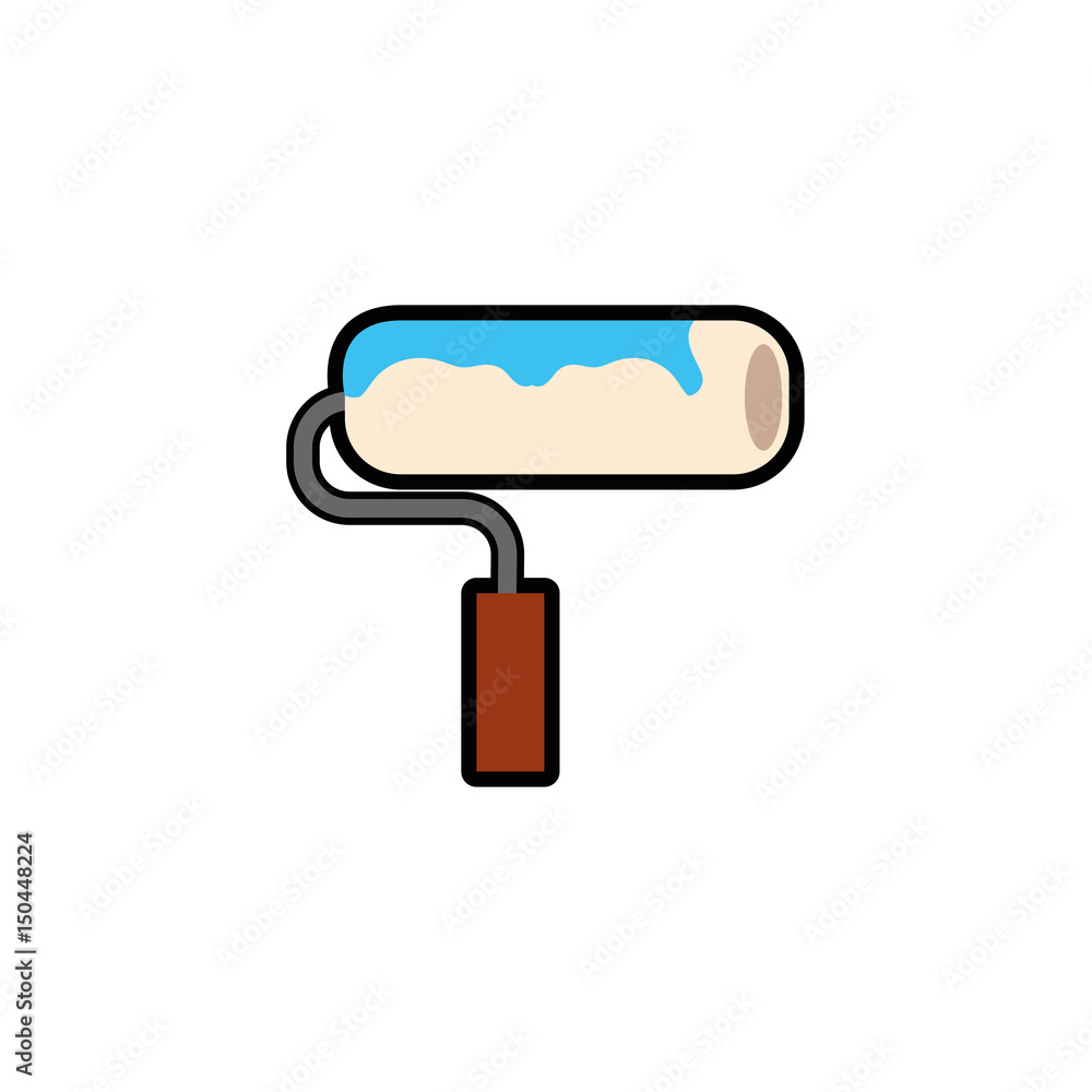 paint roll icon over white background. vector illustration paint roll icon over white background. vector illustration