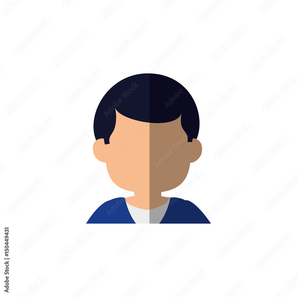 man avatar icon over white background. colorful design. vector illustraiton