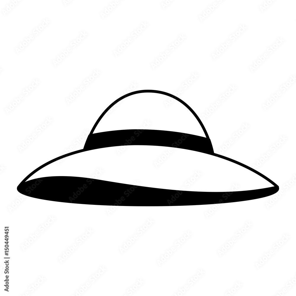 summer hat isolated icon vector illustration design summer hat isolated icon vector illustration design