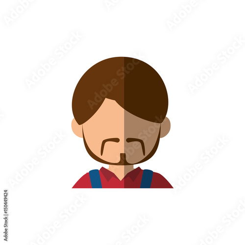 man cartoon icon over white background. colorful design. vector illustraiton